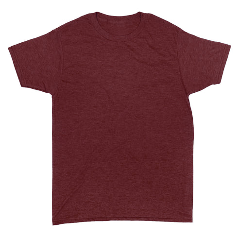 Dual Blend Heather Tee Burgundy